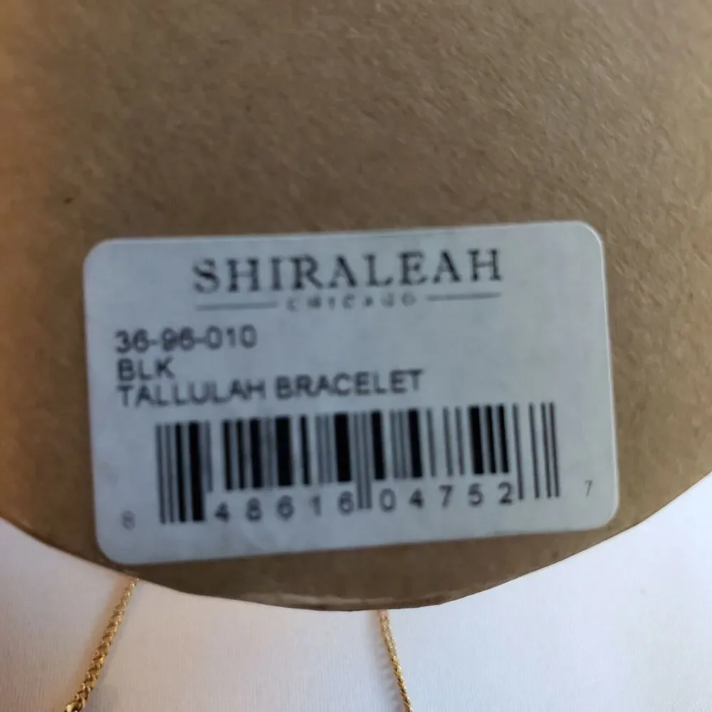 Shiraleah Womens Gold‎ Black Tassels Round Classic Lightweight Tallulah Bracelet